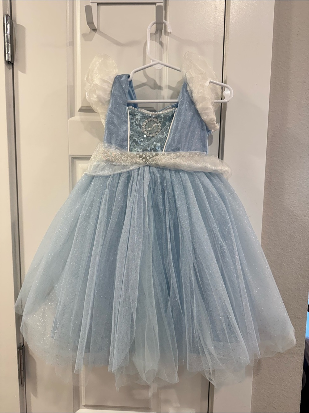 Pottery Barn Kids Light Blue Sparkle Princess Tulle Dress